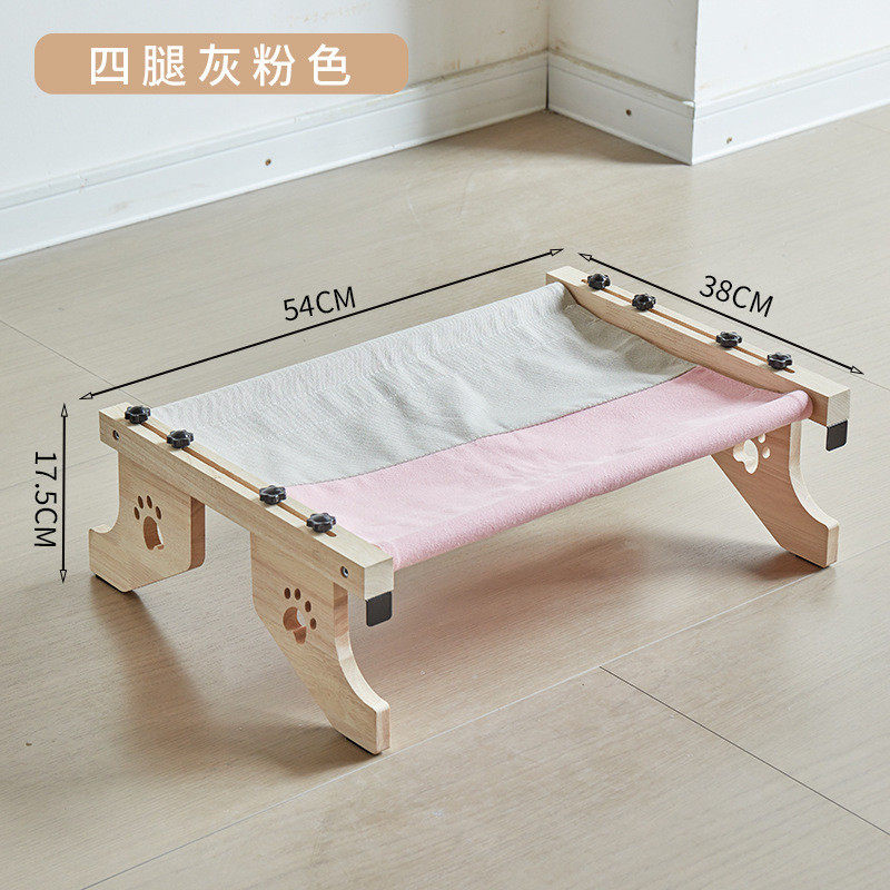 现货供应悬浮式猫吊床窗户悬挂式实木猫窝猫咪晒太阳挂床四季通用