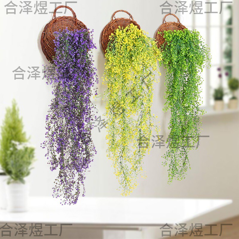 花金钟柳壁挂装饰塑料花藤客厅藤蔓室内墙面假花藤条墙壁