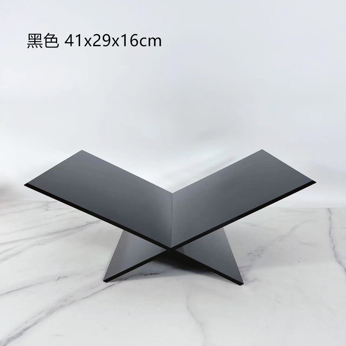 现代简约售楼处样板间大理石亚克力书架书报夹摆件杂志架软装饰品