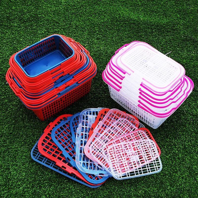 btv4批发2-12斤塑料篮子杨梅草莓枇杷樱桃篮水果水果筐篮手提采摘