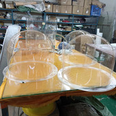 透明有机玻璃圆桶亚克力圆管封底干货果展示桶 圆形透明桶实验桶