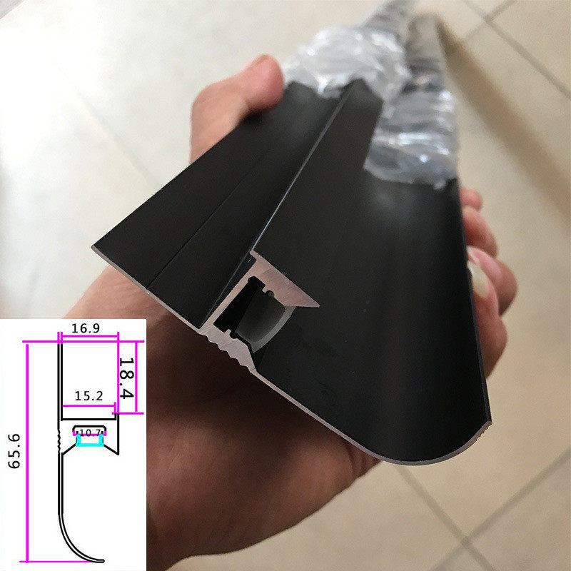 发光踢脚线暗藏铝合金服装店橱柜酒吧清走廊墙角隐形吧地脚线灯槽