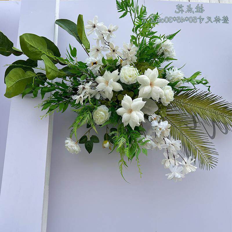 婚庆t台地排花婚礼堂酒店橱窗商场软装饰仿真道具路引仿真花批发
