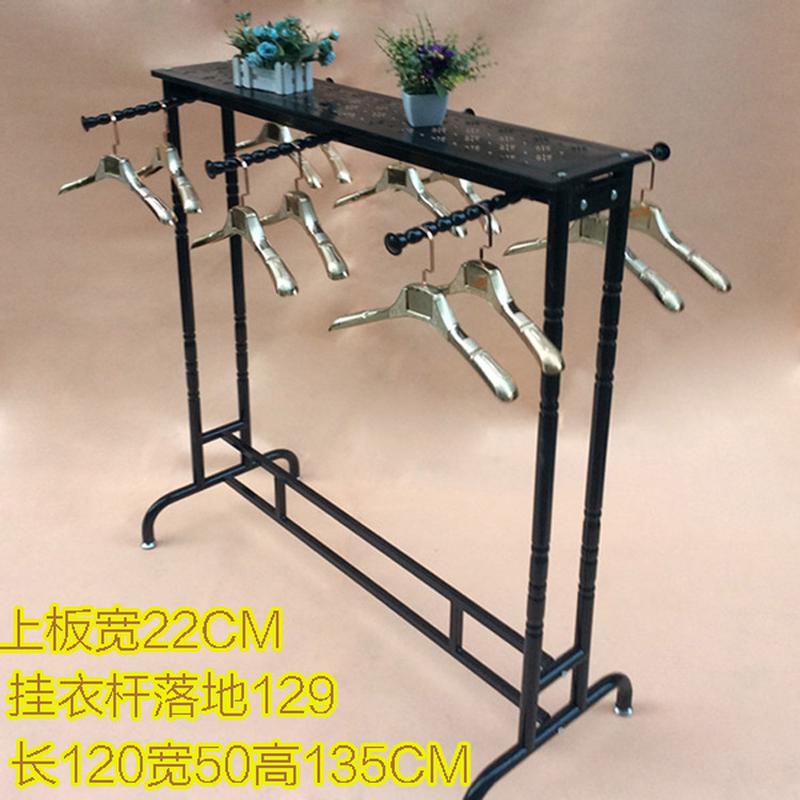 服装架展示架时尚简约服装店铁艺双面挂衣架落地式男女中岛架衣架