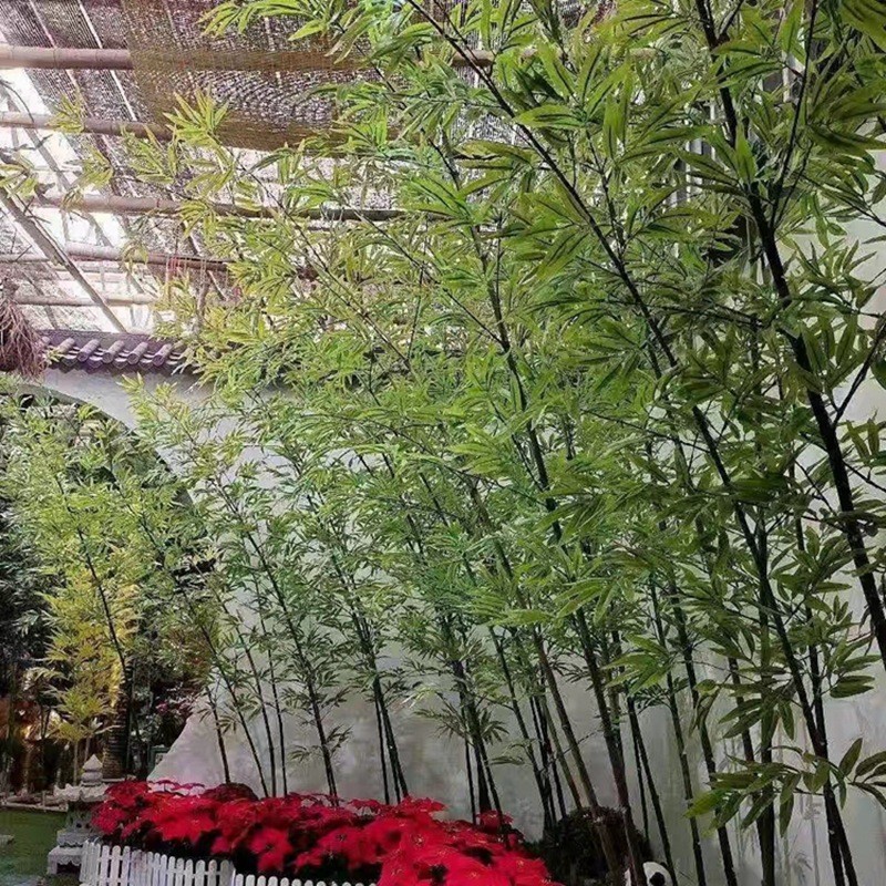 仿真竹子塑料假竹子屏风隔断竹子造景室内外装饰植物摆件盆景绿植