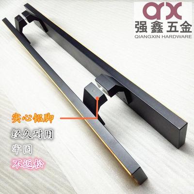 欧式木门仿古新款拉手镶木不锈钢大门拉手黑色玻璃门把手实木直供