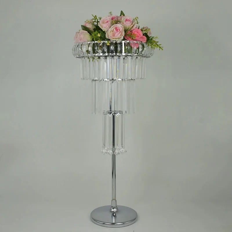 婚庆装饰摆件花器桌亚克力水晶路引灯酒店婚礼舞台签到处花架