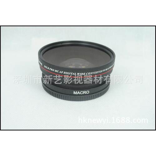 热销批发新艺77mm0.45广角镜倍0.45x77mm黑色(uv82)