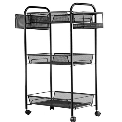 绘画盛画材金属油画车水粉车中工具架便携式组合三层油画架