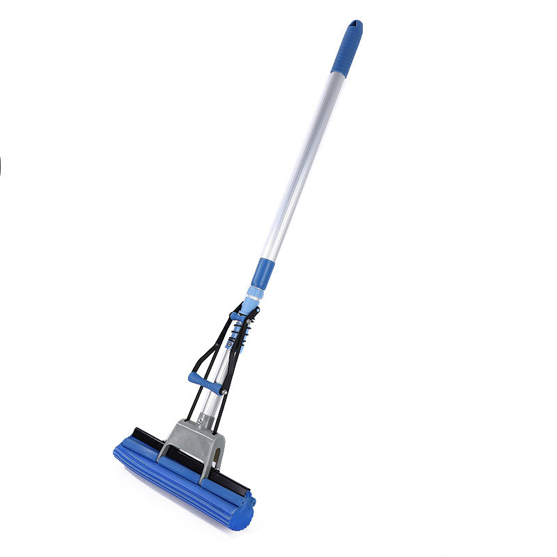 胶棉拖把厂家双排滚轮伸缩杆胶棉头拖把吸水拖布水拧头配件