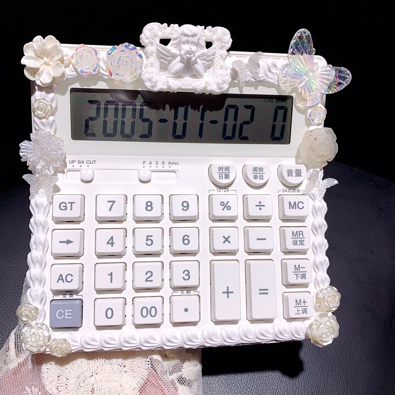 热销计算机商务普通金融科学语音巴洛克奶油胶计算器大屏办公真人