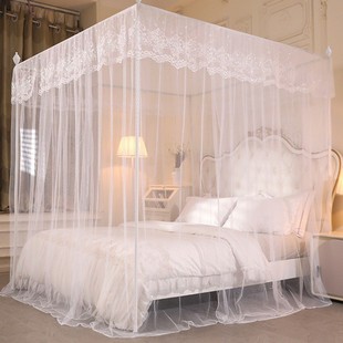 支架2m铁宫廷米1加密双人烤漆公主风加厚纹帐1蚊帐家用加粗床幔5m