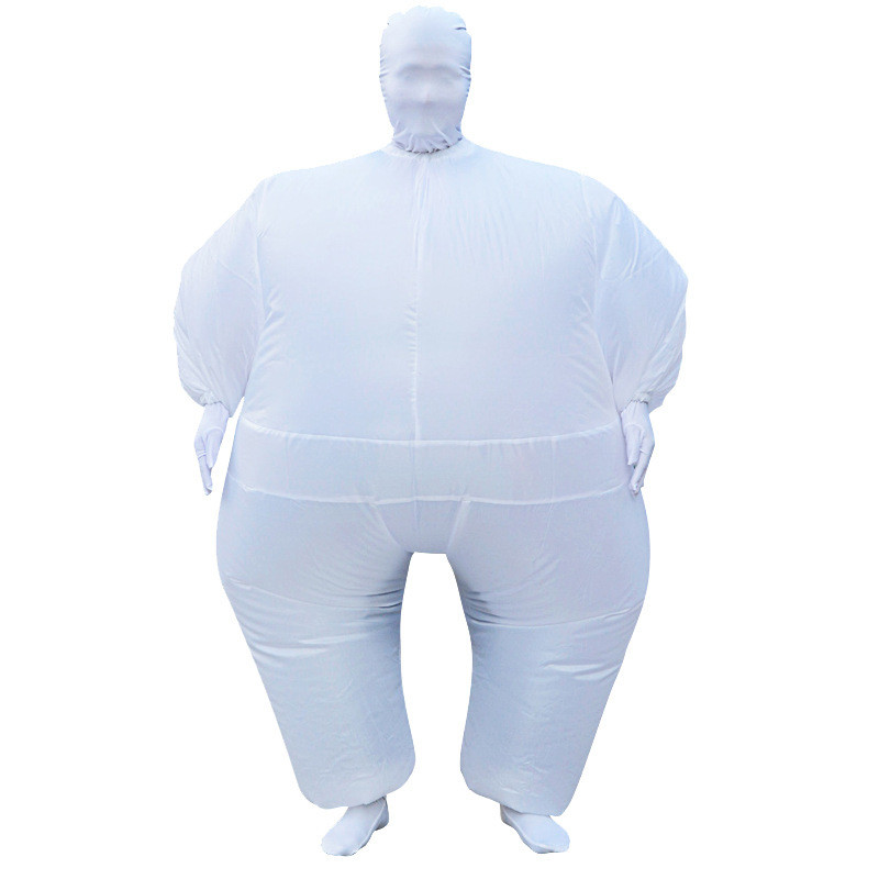 万圣节走秀派对服装胖子服cosplay蒙面隐身白鲑充气服忍者相扑服
