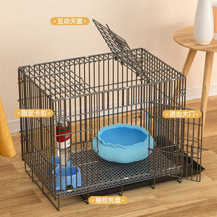 猫笼子铁笼子笼家用宠物幼笼加密双层别墅带厕所小猫笼加密折叠笼