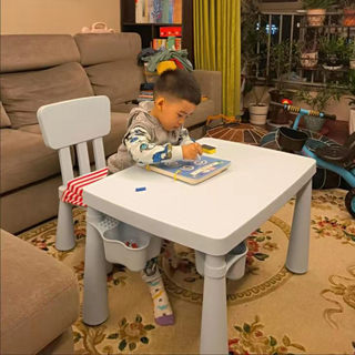 0J幼儿园儿童桌椅套装宝宝学习书桌加厚简约可升降多功能塑料方桌