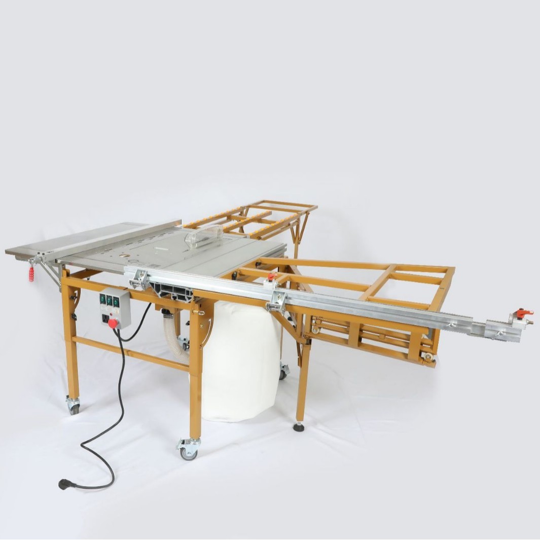 热销摇臂款锯台斜切木工锯无刷无尘导轨锯全套精密子母推台锯