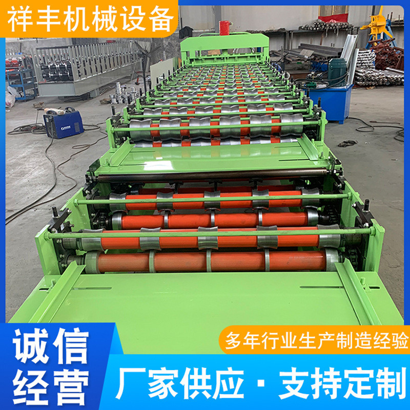 全自动彩钢仿树脂瓦压瓦仿古瓦琉璃瓦铁皮瓦机竹节式机成型设备