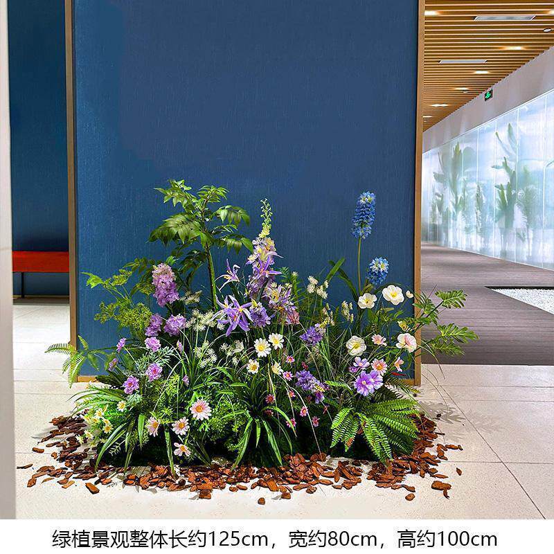 wo+仿真花假花虞美人落地大型商业打卡网红橱窗装饰造景丝网花艺