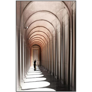 现代轻奢玄关客厅欧式装饰画长廊过道人物背景个性墙壁竖版挂画