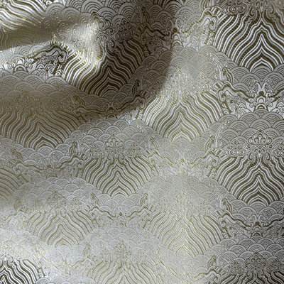 龙麟新中式面料绸缎提花面料靠垫涤纶抱枕坐垫窗帘布织锦缎布料