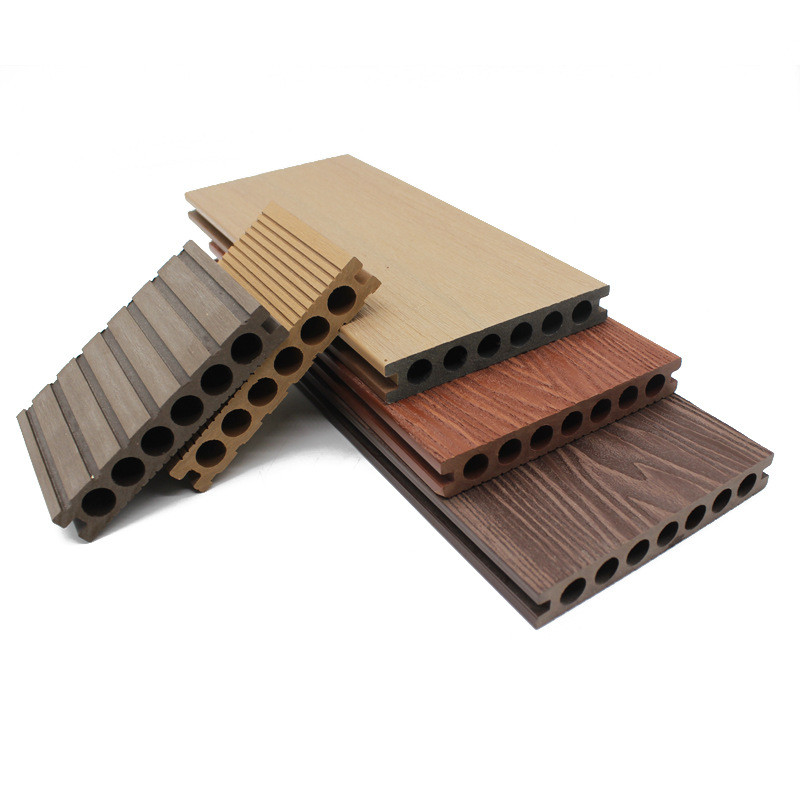 塑木户外地板木塑地板pvc圆孔地板防水木塑室外地板防腐木地板