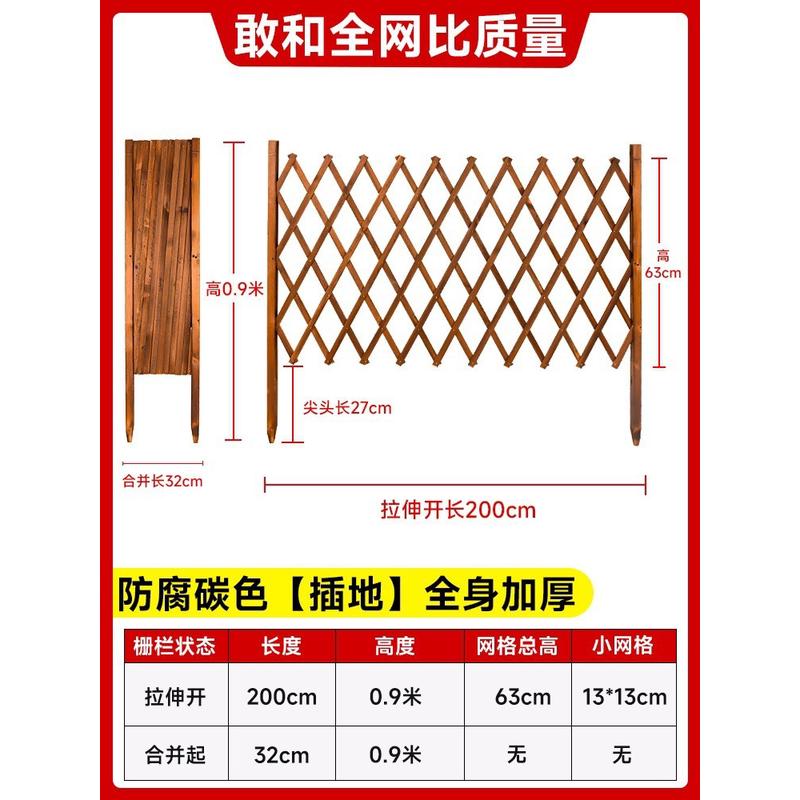 栅栏宠物隔离门室内围起来护栏户外狗狗猫院子拦门防腐木栅栏围栏