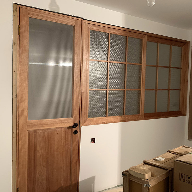 定制新中式实木木窗简单中式花格框架推拉玻璃窗简约左右平开窗户