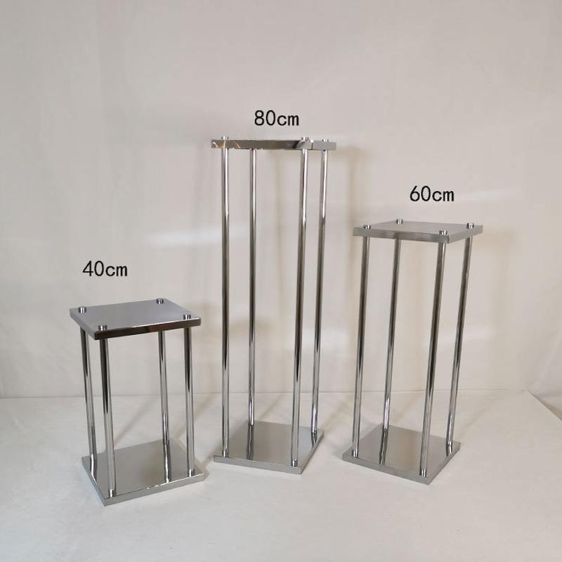 新款婚庆铁艺摆放花架装饰电镀婚庆道具几何路引方框节庆用品