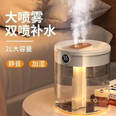 【2023新款】2L大容量加湿器双喷口家用小型静音卧室usb孕妇婴儿