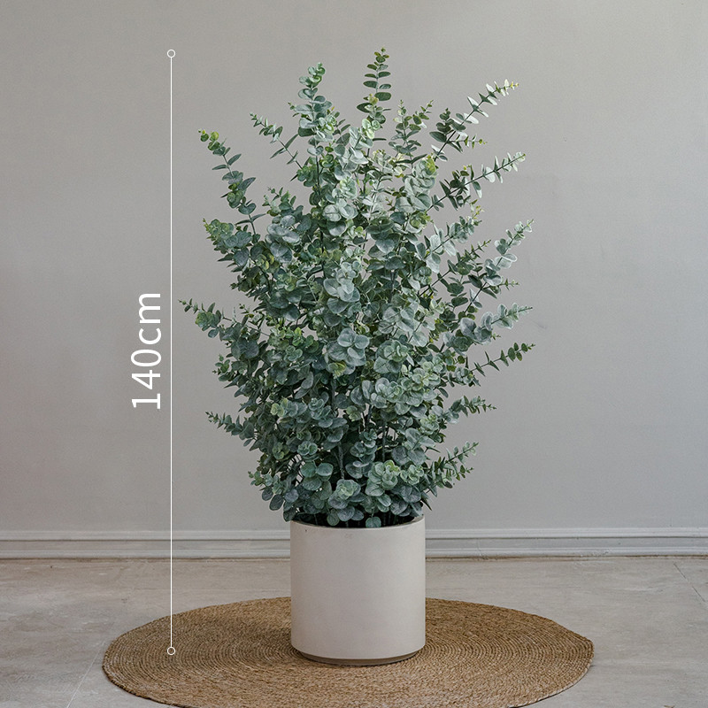仿真绿植尤加利叶ins风插花摆件金钱叶铜钱草寓意盆栽假草软装饰