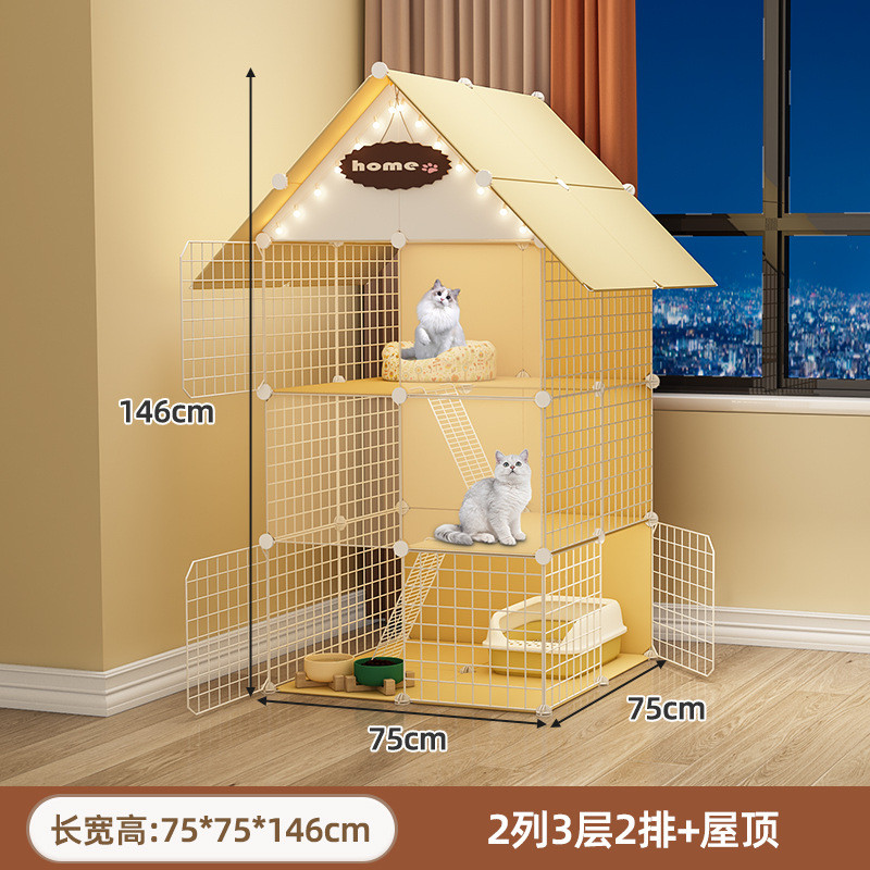 猫笼子狗笼子家用带厕所豪华猫咪猫别墅宠物笼子猫窝猫舍超大空间