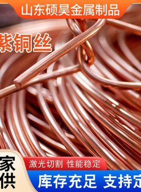 厂家现货0.1-8mmt2态丝软紫铜纯铜无氧tu2紫铜丝c1100紫铜丝