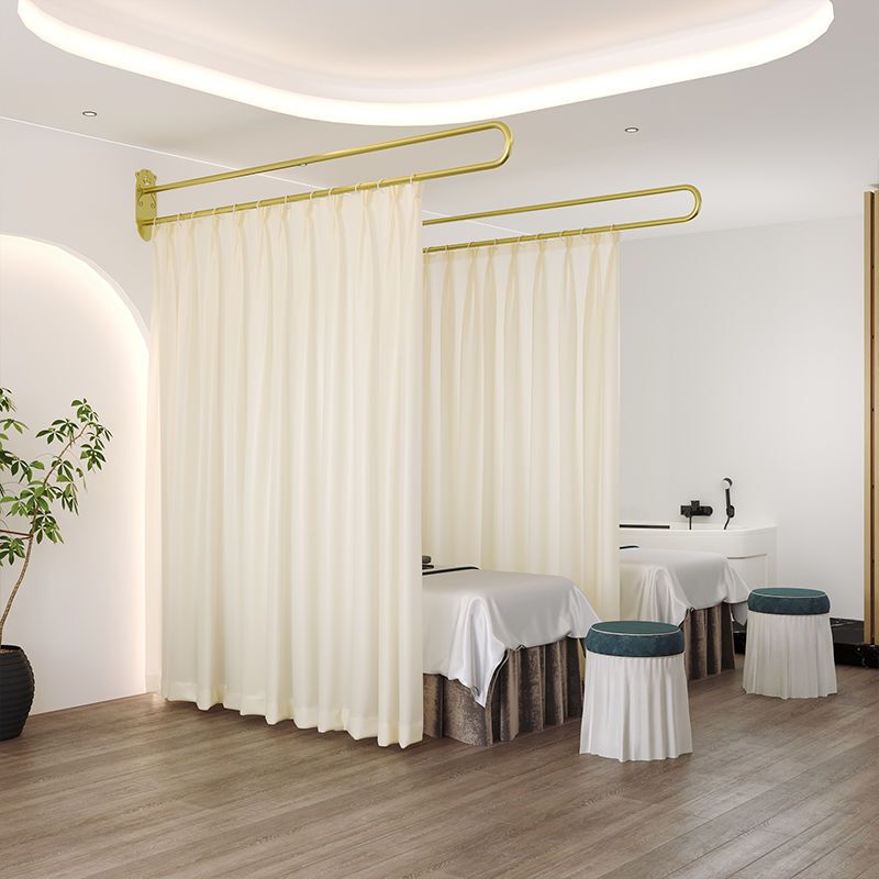 铁艺u型长杆美容床隔断帘馆养生支架美容院理疗床围帘支撑架