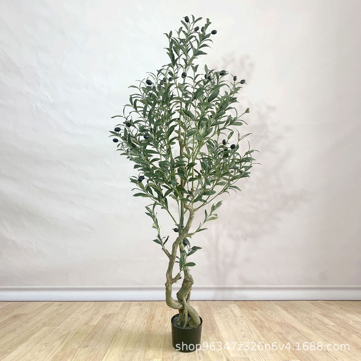 橄榄树仿真绿植多杆欧式盆景酒店家居装饰人造树橄榄树盆栽