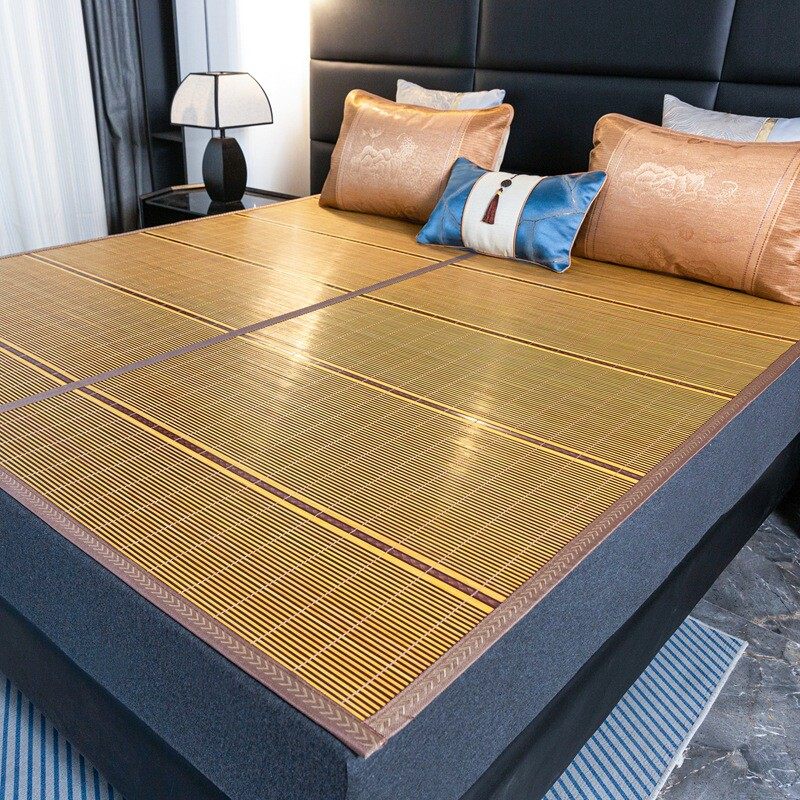 夏季凉席双面可折叠碳化竹席学生宿舍藤席1.8米床家用席子三件套,床上用品,竹席,淘宝优惠券,粉丝福利购,淘宝优惠卷