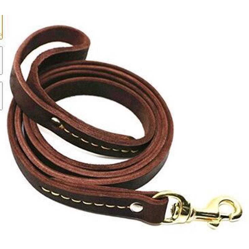 牛皮牵引带头层牛皮牵引带宠物牛皮牵引绳大型犬牛皮牵引带牵引绳