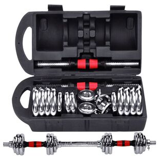 哑铃男士健身家用套装电镀20公斤/30kg杠铃9斤可调节重量一对