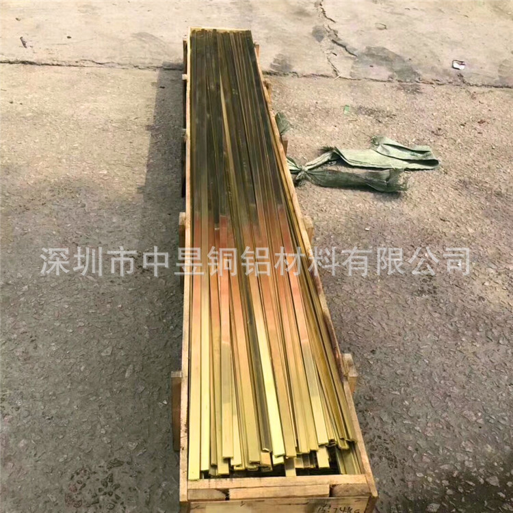 h59黄铜装饰铜条 5x10mm铜铜条 实心黄铜条楼梯扁条 镶嵌地板铜条