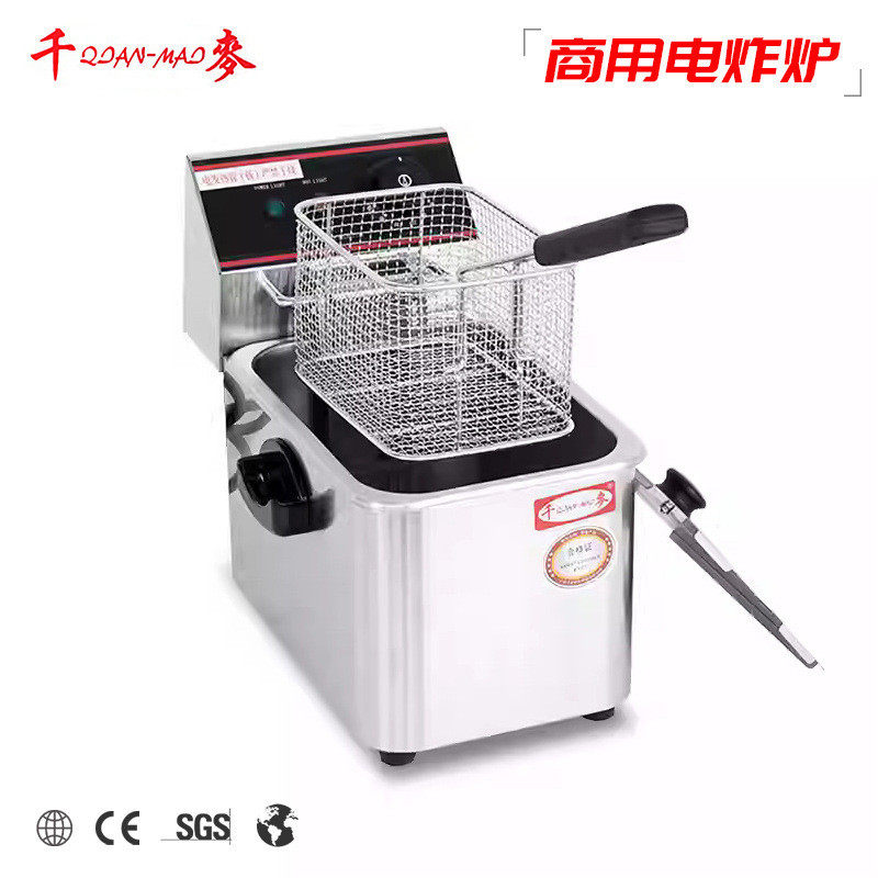 千麦商用电热油炸锅大容量炸鸡排油条薯条炸串机电炸炉