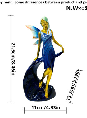 少女新款天使摆件美式树脂工艺品客厅雕像桌面酒柜装饰品送礼