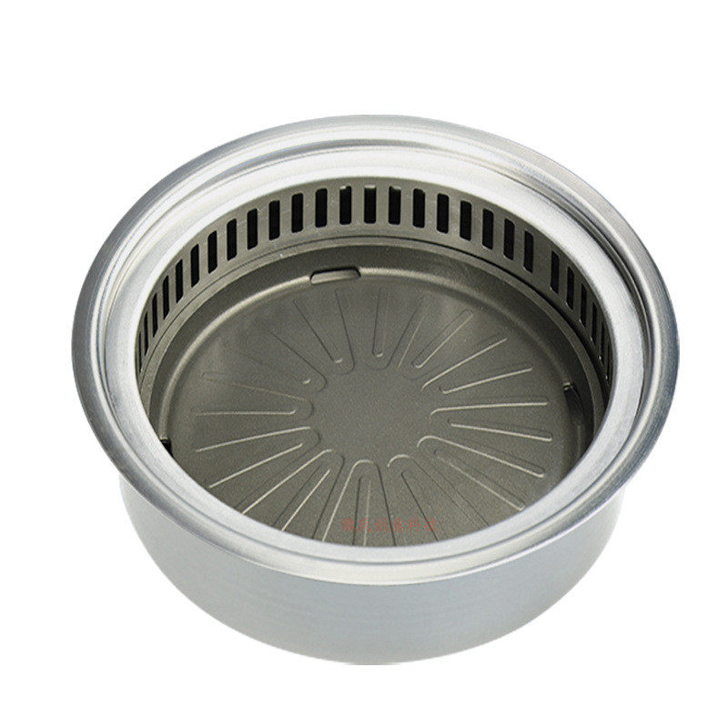 无烟电烧烤炉餐厅韩式无烟电烤炉下排烧烤炉商用圆形嵌入式烟