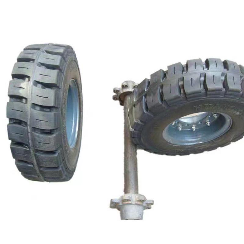 热销实心平板车轮隧道车轮a锡山实心轮胎平板拖车工程台车拖车专
