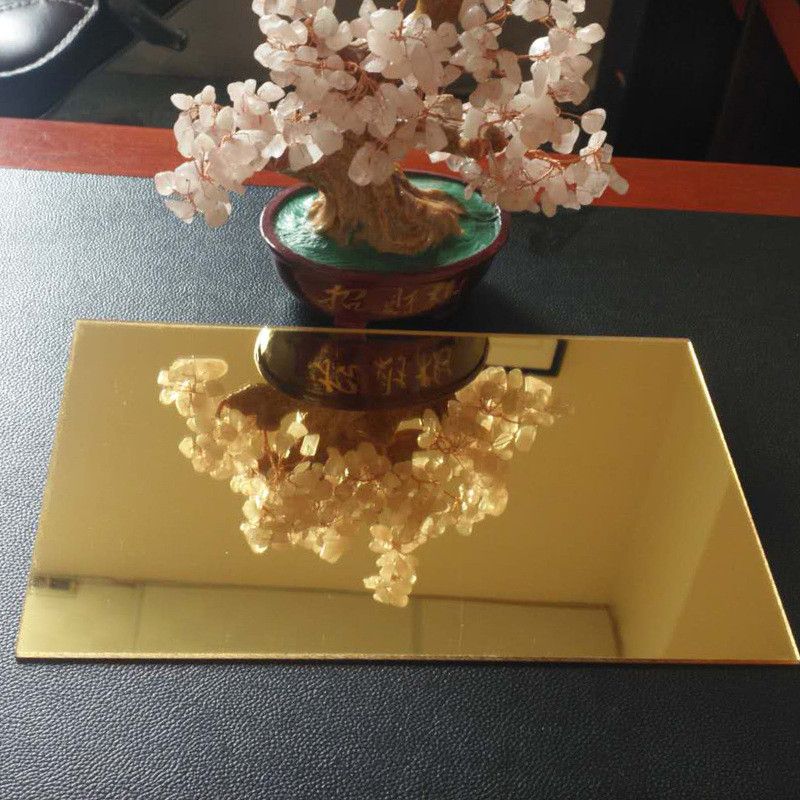 亚克力板材金色有机玻璃镜片面板反光镜pmma彩色切割电镀塑料镜