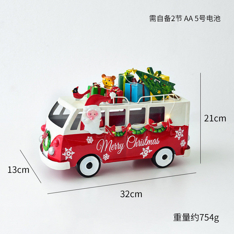 圣诞节装饰品铁艺邮筒信箱雪橇车酒店人雪人店铺前台装饰摆件