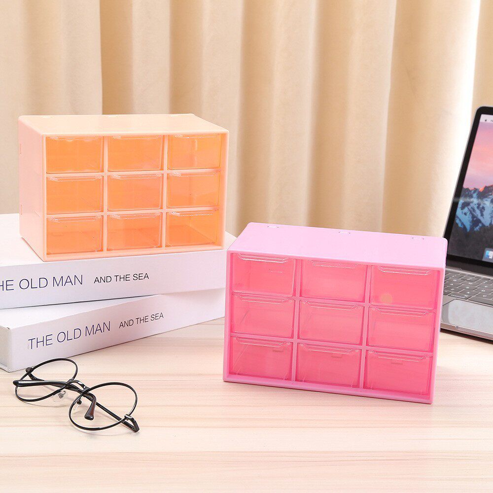 迷你抽屉式收纳盒桌面盒子亚克力透明小物件杂物置物架办公室v