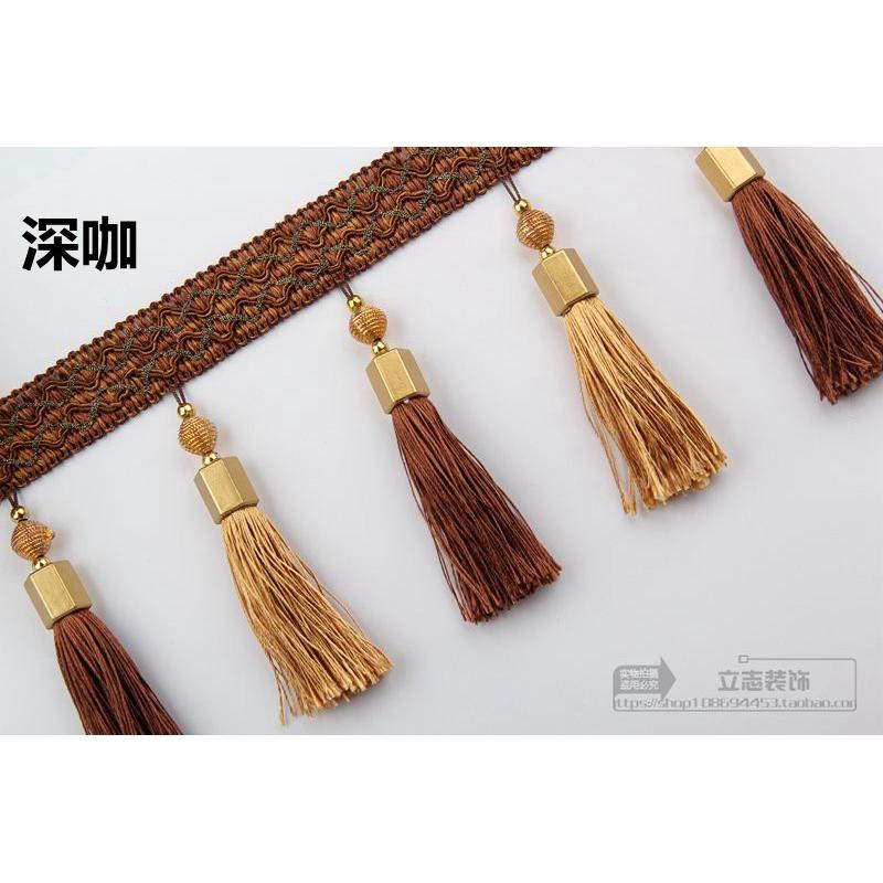 窗帘花边水晶珠子窗帘配件辅料货车装饰别墅装饰纱窗加重双色吊穗