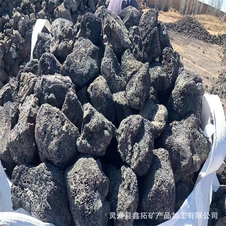 厂家供应黑火山石造景火山石岩园艺水族火山石量大从优