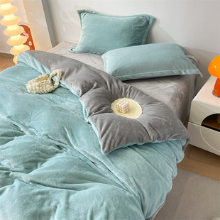 冬天棉被冬被子被套床单枕头全套一整套单人学生宿舍加厚保暖加绒
