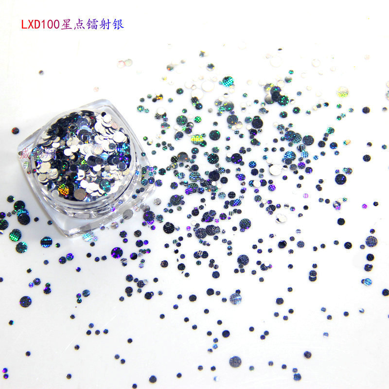星点镭射金葱粉亮片美甲彩妆工艺品异形圆形混合金葱粉闪粉批发