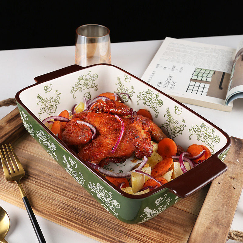 热销欧式双耳陶瓷盘烤碗家用托盘烘焙餐具家居大汤盘烤箱烤盘大号,餐饮具,餐用托盘,淘宝优惠券,粉丝福利购,淘宝优惠卷